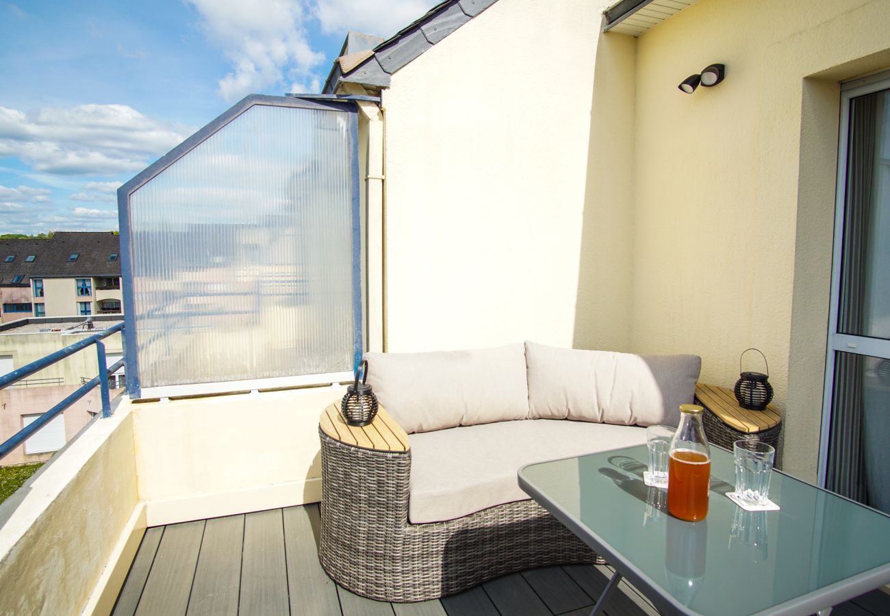 Appartement à Concarneau - -AR MEN- T2 AVEC TERRASSE VUE MER - PLAGE À 50 M