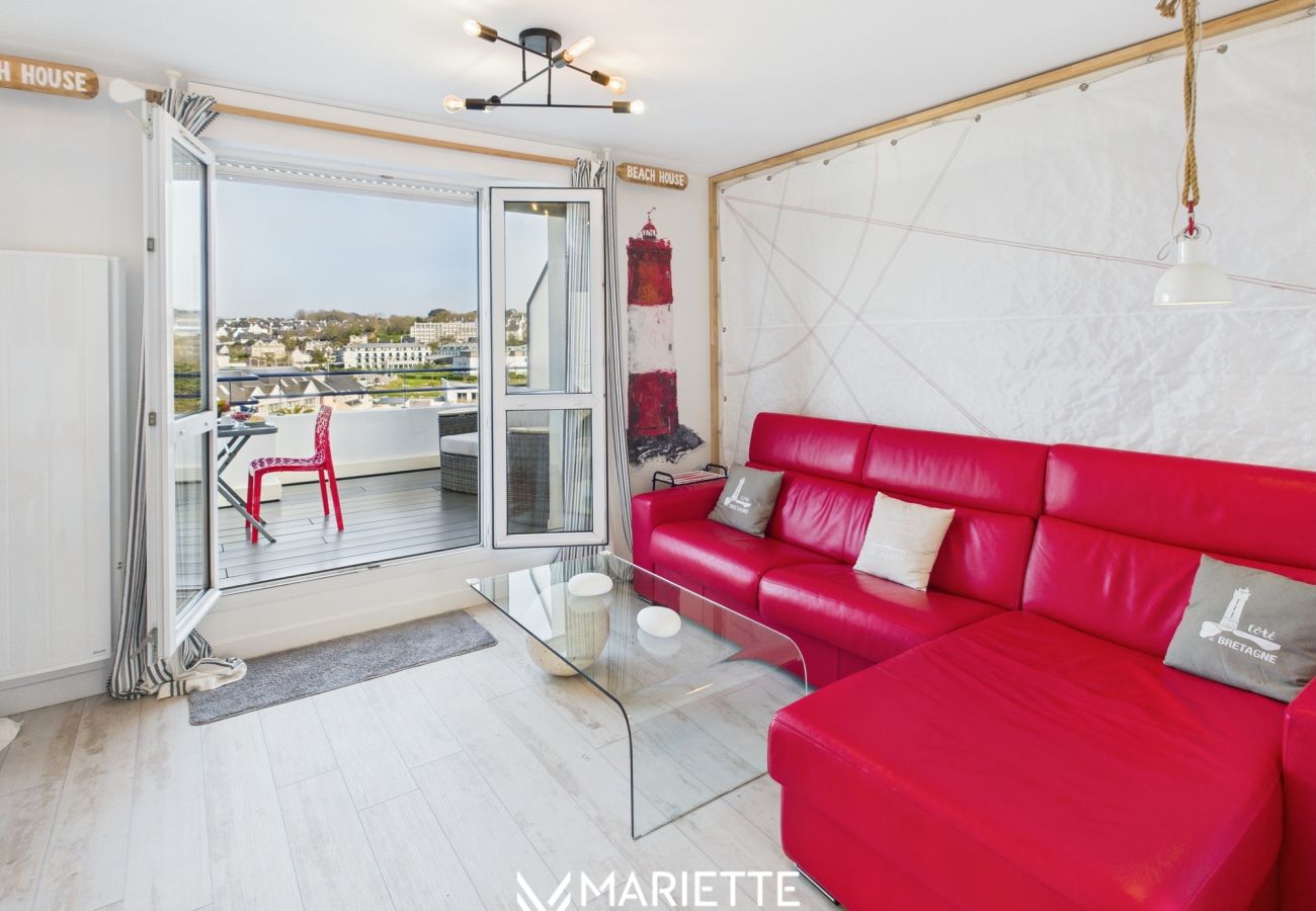 Appartement à Concarneau - -AR MEN- T2 AVEC TERRASSE VUE MER - PLAGE À 50 M